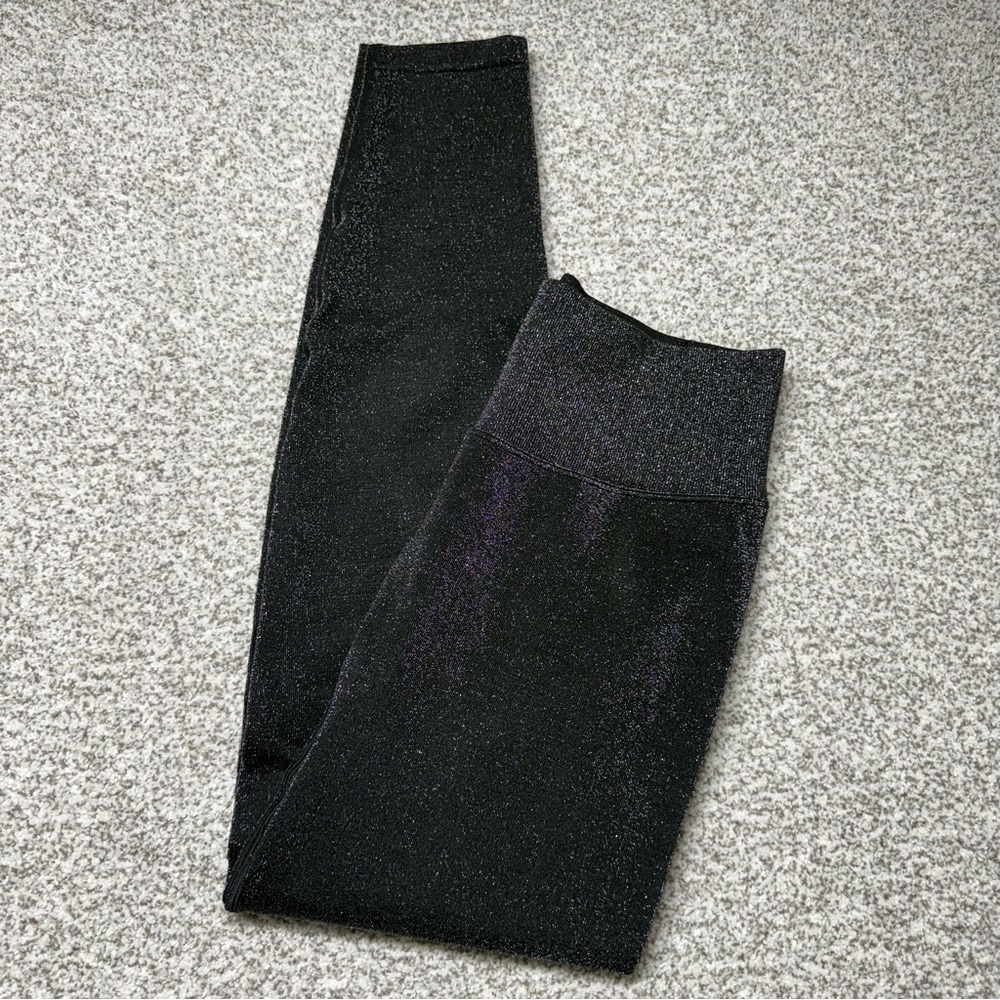 Women’s Victoria's Secret PINK Seamless Shimmer Classic Black Leggings Size L